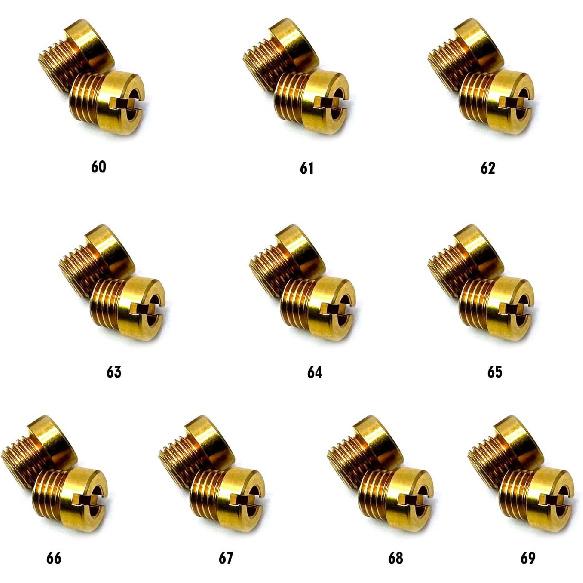 

Holley Carb Carburetor 1/4-32 Main Jets set The aperture size is:60 61 62 63 64 65 66 67 68 69,10 sets in total, 2 pcs per size,Thread size: 1/4 -32