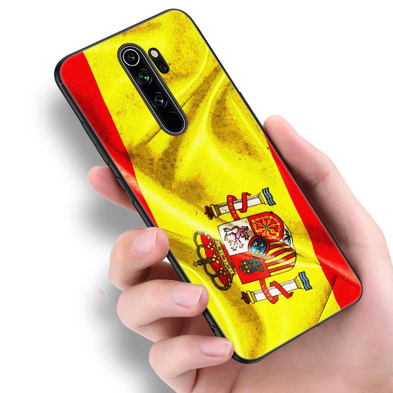 Španělsko Coat of Arms Flag silikonové pouzdro na telefon Xiaomi Redmi Note 11 10 9 8 Pro 11T 10T 10S 9S 8T 9 9A 9C 9T Black Cover Coque