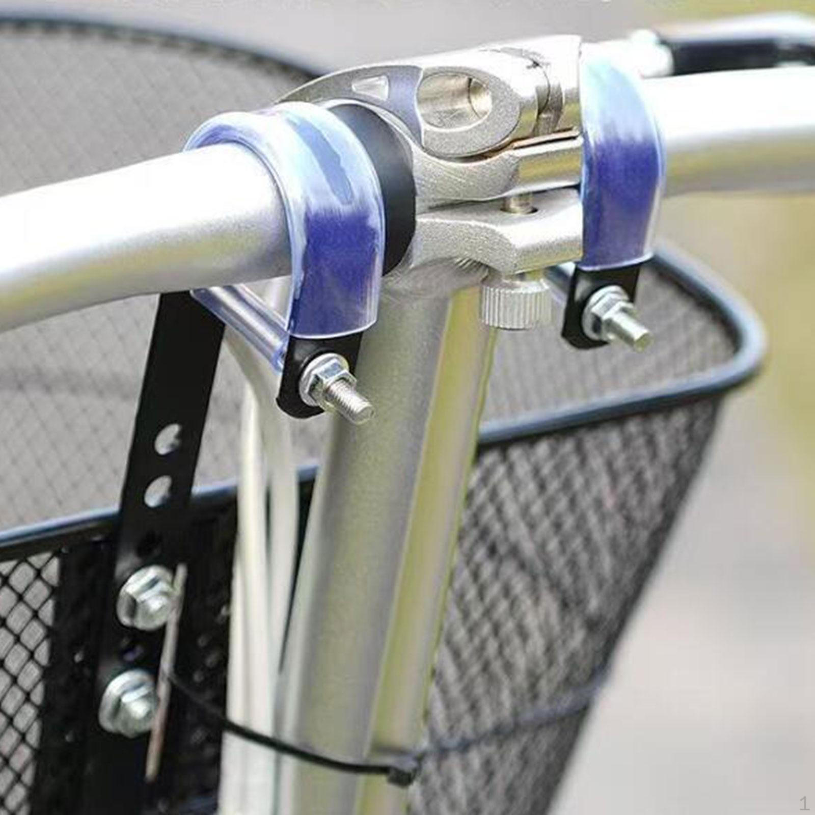2Pcs Bike Basket Hooks Front Handlebar Mount Easy to Install Bicycle Bag Hangers Adjustable for
