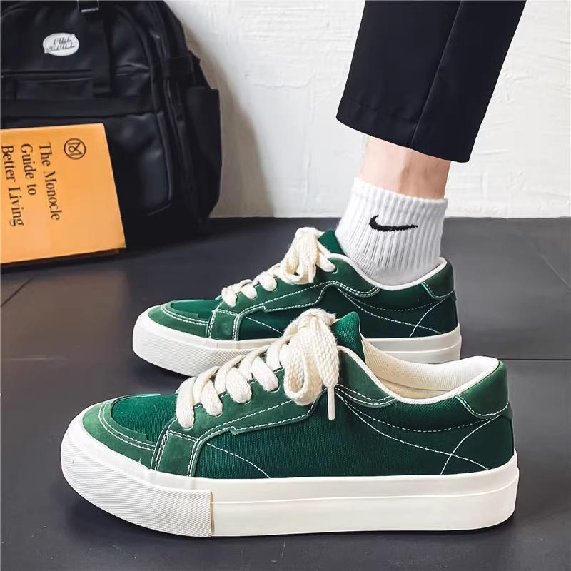 Black Canvas Men's Versatile Casual Shoes, Autumn 2025 Trend – Ideal for Spring and Fall
