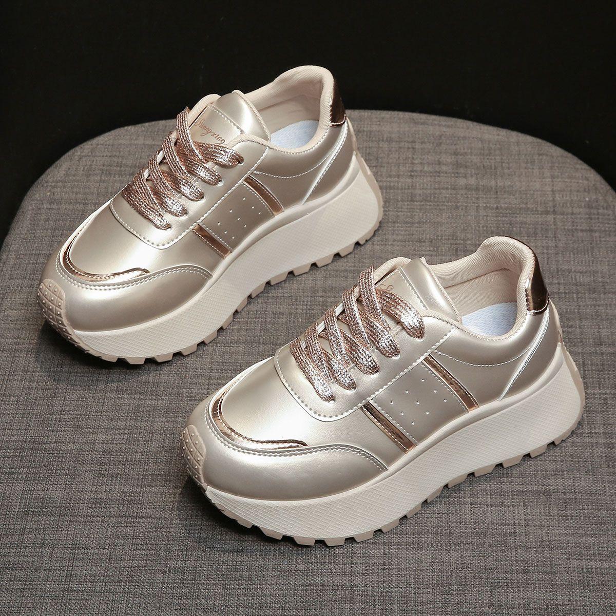 

Platform Shoes Women s Summer Women s Shoes Breathable Explosive Casual Sports Daddy Shoes 42 золотий
