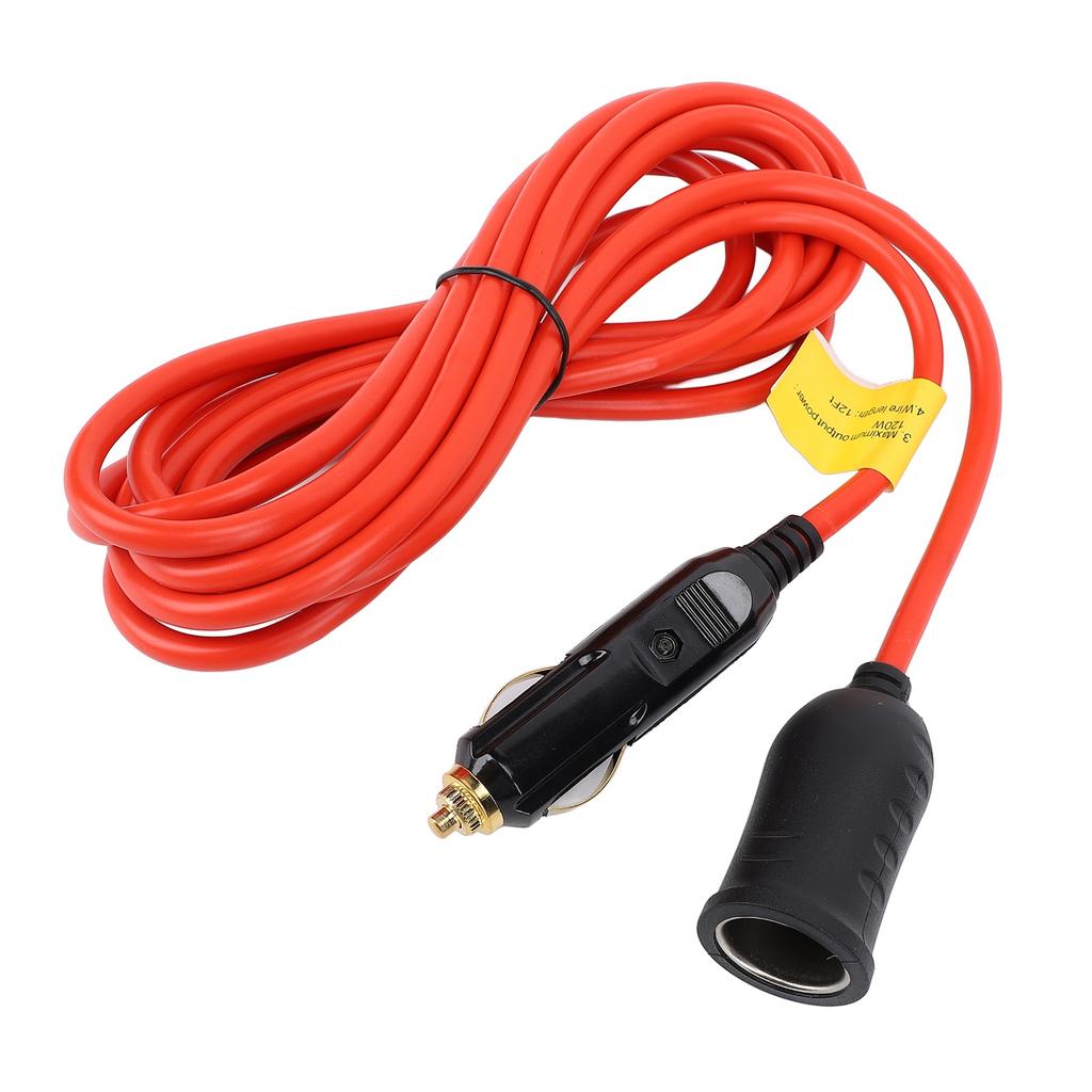 12V 24V prodlužovací kabel do zapalovače 3,6 m 18AWG 120 W 15 A Heavy Duty zástrčka samec do zásuvky samec napájecí zástrčka do auta DC
