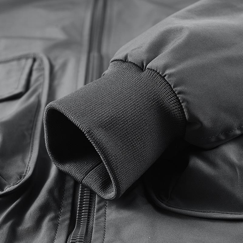 2024 Men's Autumn Stand Collar Windproof Sports Jacket - Solid Color, Casual Outdoor Coat