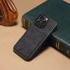 DENIOR For iPhone 16 Pro Case Leather+TPU Card Slot Kickstand Phone Cover