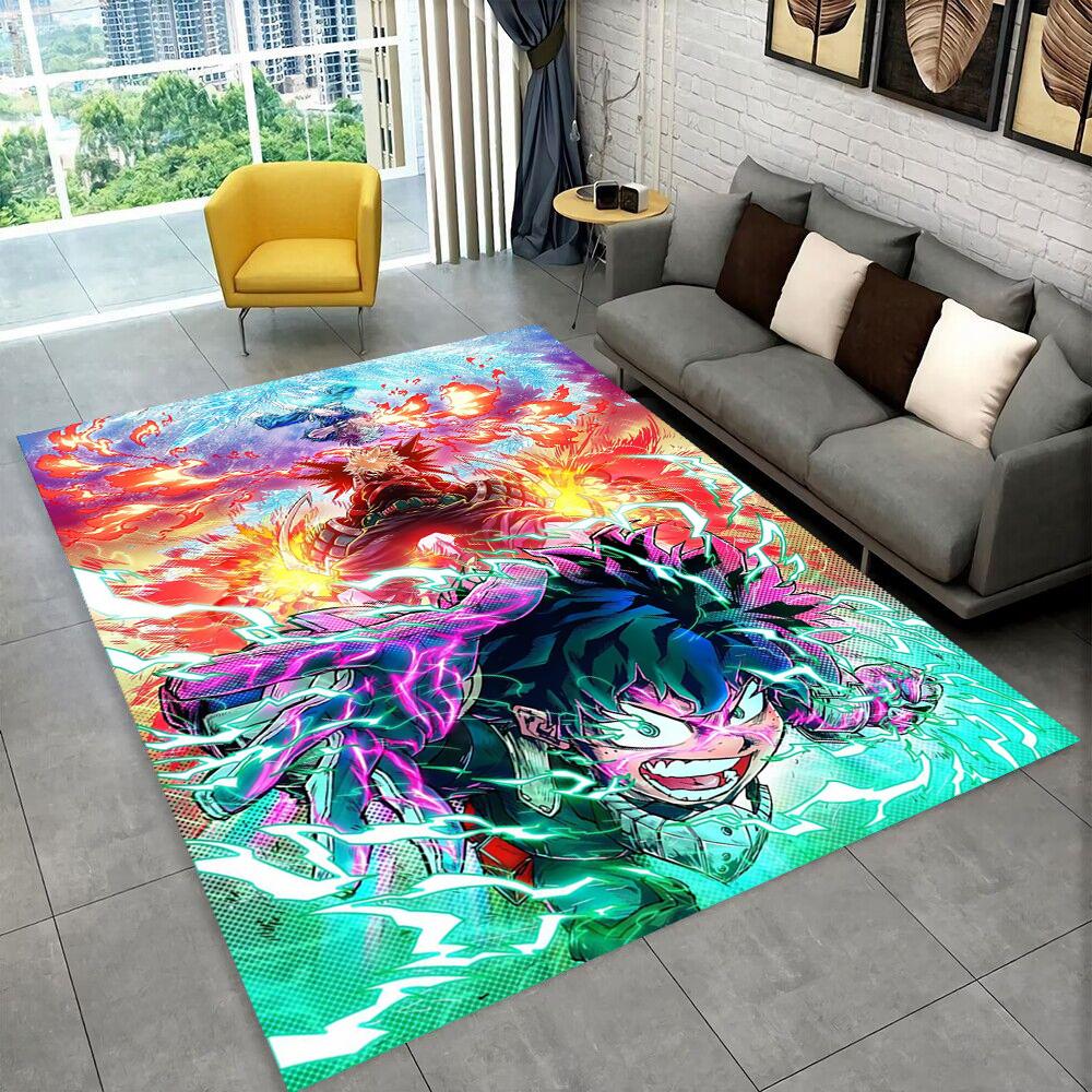 3D Cartoon My Hero Academia Deku Bakugou  Anime Carpet Rug for Living Room Bedroom Home Sofa Decoration,kids Non-slip Floor Mat