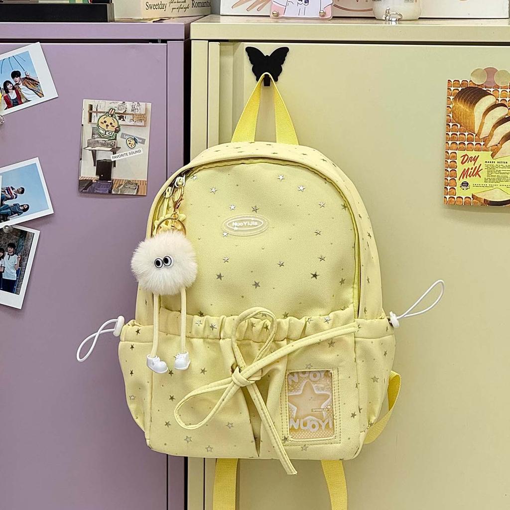 Schoolbag Korean Version Ins Small Fresh and Sweet Backpack Women's Large Capacity Simple and Versatile Student Schoolbag Fashionable Casual Backpack