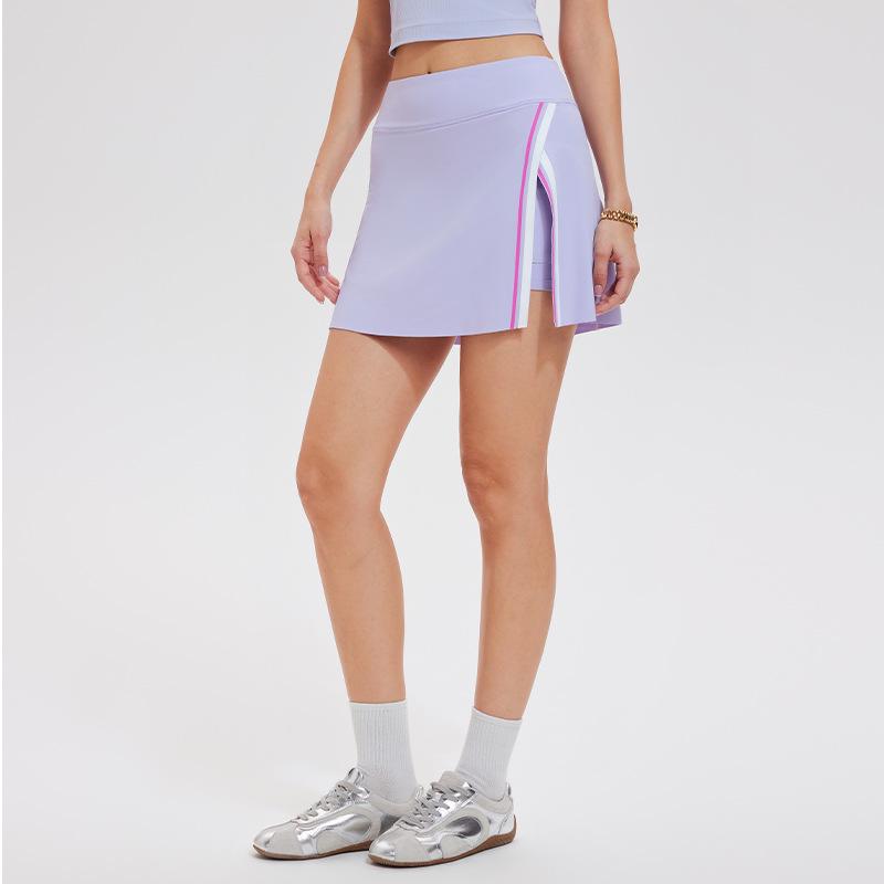 Women's Quick-Dry High-Waisted Tennis Skirt - Slim Fit, Anti-Exposure, Fake Two-Piece Design, Ideal for Summer Running & Fitness