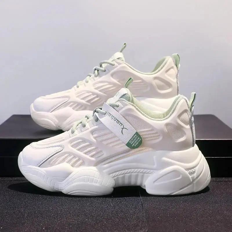 

Fashion Korean Retro Fashion Breathable Father Shoes Woman Thick-soled Spring 2024 New Fashion Show Foot Small Casual Sneakers 40