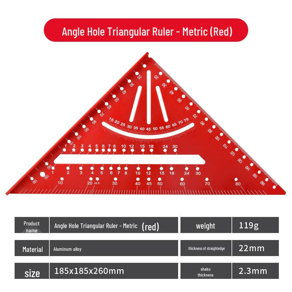 7 Aluminum Alloy Woodworking Try Square - 90° Metric/Imperial Right Angle Ruler