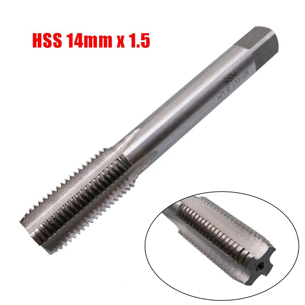 HSS 14 mm x 1,5 metrický závitník levý závit M14 x 1,5 mm rozteč