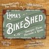 Customizable Personalized Bike Shed Metal Sign - Vintage Retro Aluminum Plaque, Custom Engraved for Garage Garden Decor