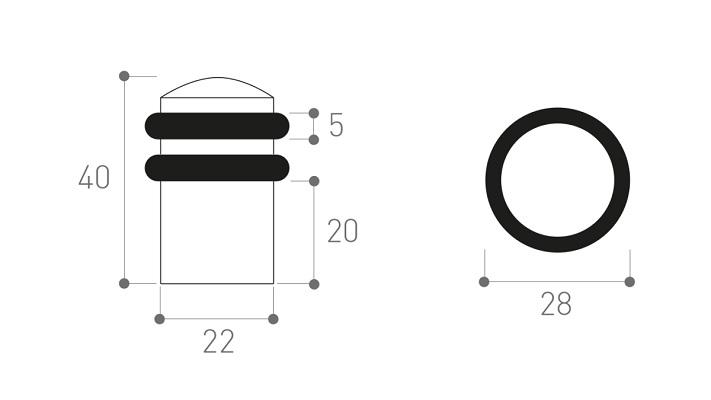 DOOR BUMP MODERN BRASS - MP ODB ONM