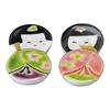 Kyo-yaki Kiyomizu-yaki Chopstick Rest, Multi, 2.5x5cm, Shisen Kiln, (Gift Boxed) Hina Warabe HEH640, Pair. Adorable Chopstick Rest with Baby Doll
