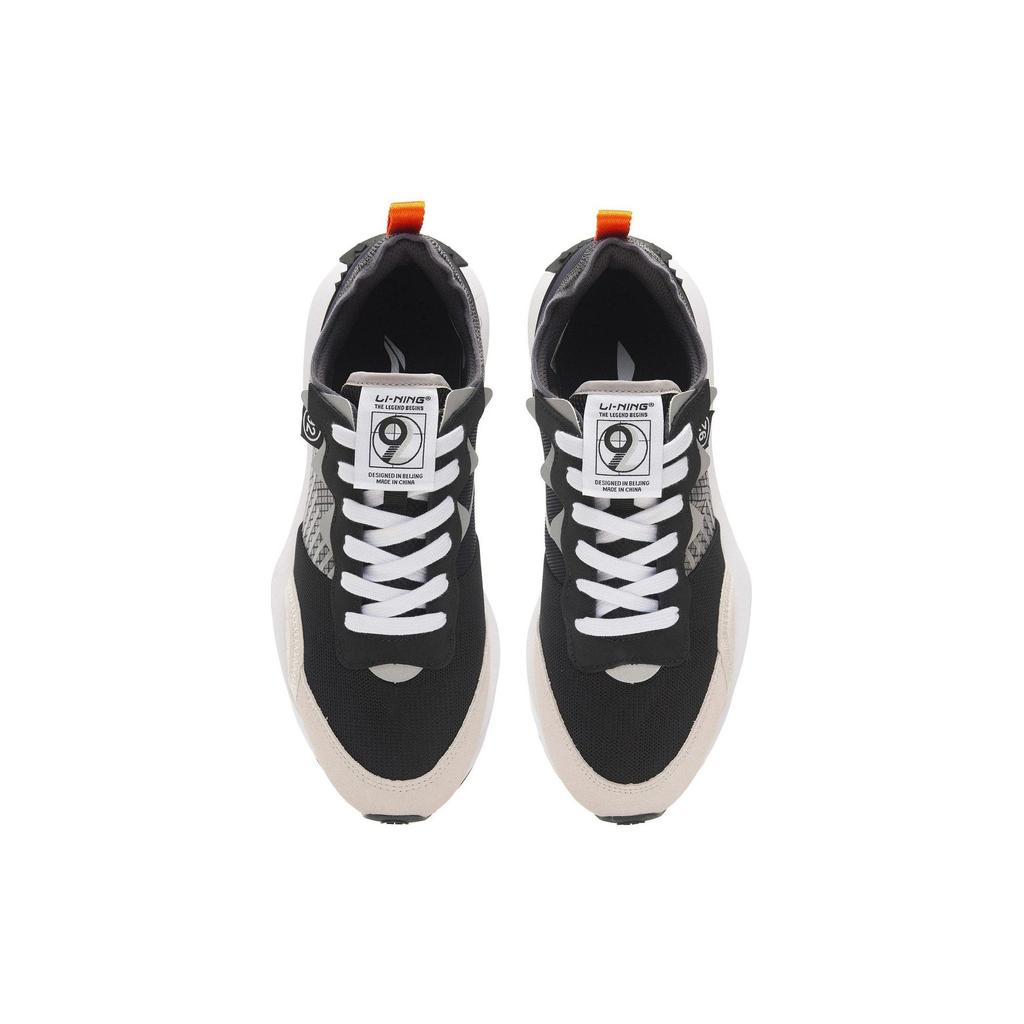 Li Ning Fangyuan V2 Shock Absorbing Non-Slip Wear-Resistant Low-Top Sports Casual Shoes Men Sneakers Black White AGCS025-2