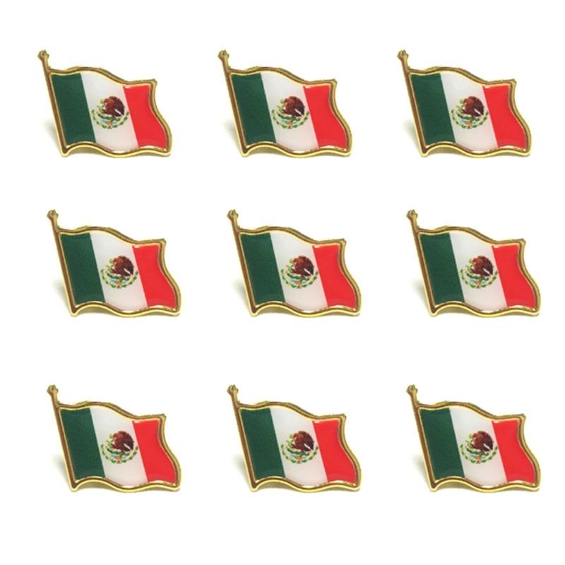 9 sztuk Broszki z Flagami Krajów Świata Broszki z Flagami Narodowymi USA Ca Anglia Rosja Ukraina Australia Francja Niemcy Meksyk Brazylia