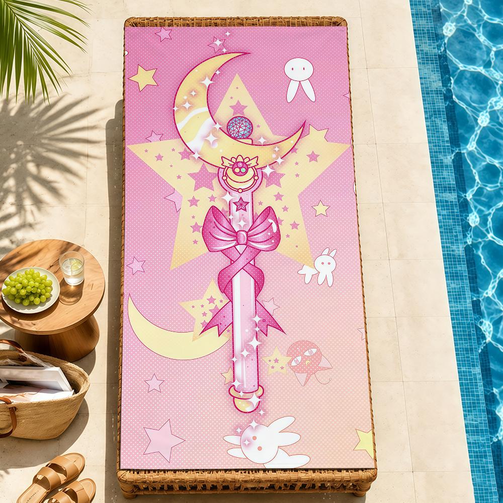 anime cartoon cute S-SailorS M-Moon FK Towel Pool soft Beach Towels Trip swim bath Towel Gym Spa home room Decor Holiday Gift