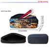 Cartoon One Piece 3pcs Lightweight Durable School Backpack with Crossbody Bag Pencil Case for Boys Girls Age 6-10 Primary School