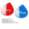 2 Pairs Acrylic Hot Cold Sign Waterproof Self-adhesive House Kitchen Bathroom Office Water Temperature