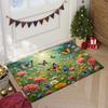 Spring Floral Butterfly Daisy Non-Slip Floor Mat Washable Decorative Area Rug for Entrance Living Room Bedroom Home Decor
