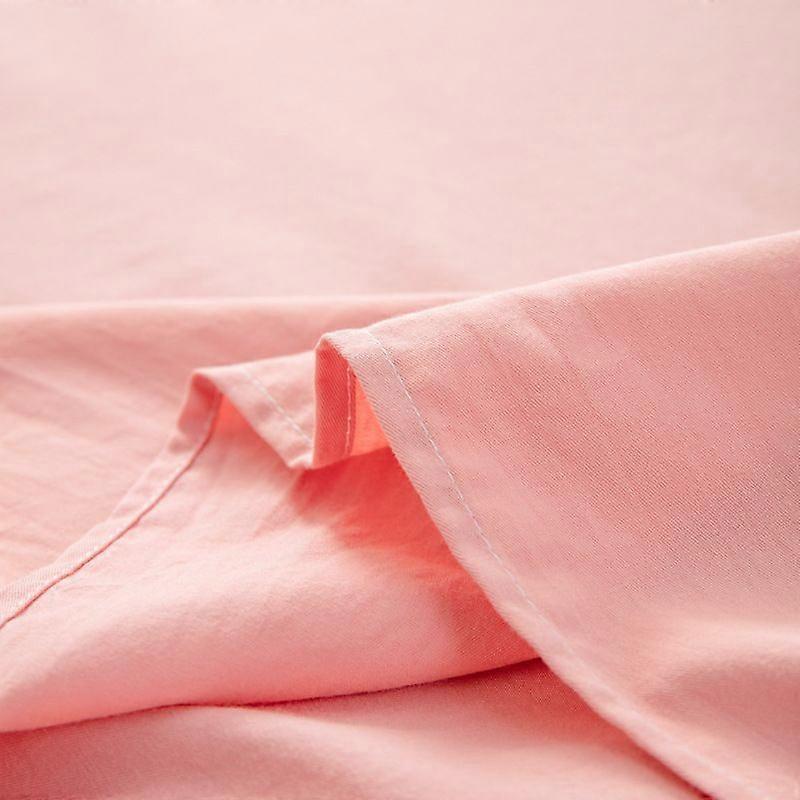 2026New3pcs Ins Style Solid Color Bed Sheets, 112% Cotton, Skin?friendly for Bare Sleep, Universal for All Seasons, Cotton Twill, Washable, Bed Sheet