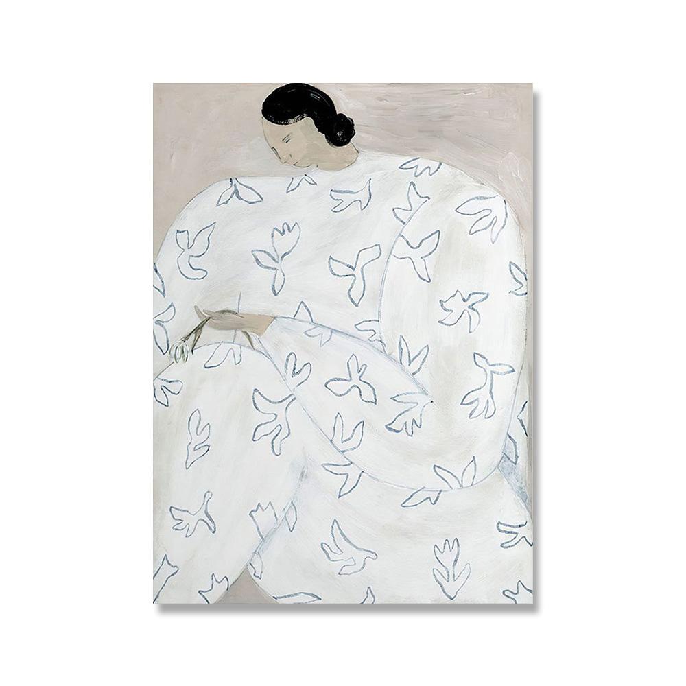 

Абстрактна лінія Геометрія Крива Дівчина Плакат Сучасне настінне мистецтво Картини на полотні Плакати та принти Настінні картини для декору вітальні 40x50cm No Framed