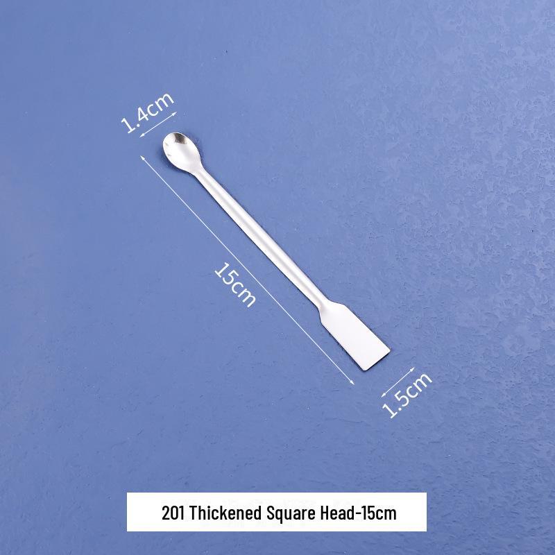 Nerezová lžička na léky pro kosmetické balení - Jednohlavá nebo dvouhlavá varianta