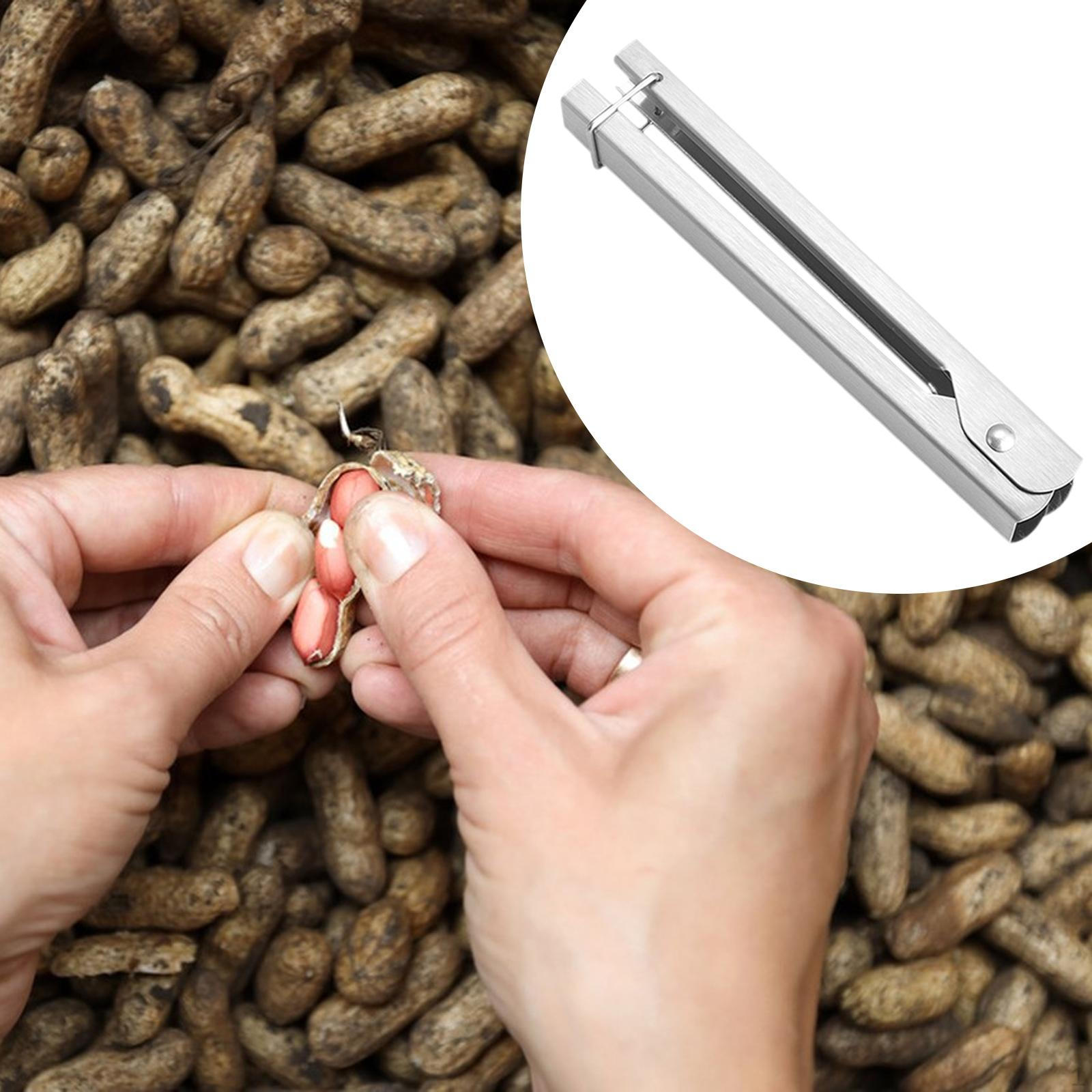 Peanut Sheller Stainless Steel Manual Nutcracker,Efficient Portable Small Kitchen Gadgets