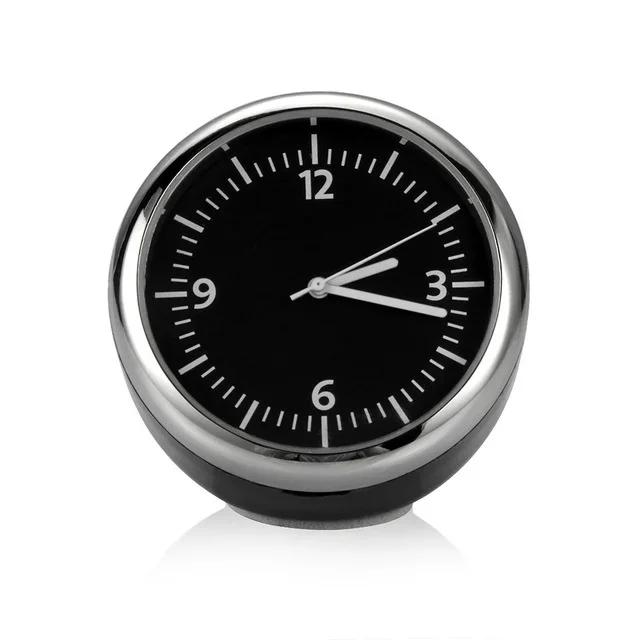 Car Mounted Thermometer Quartz Dial Car Air Vent Clock Mini Car Digital Clock Thermometer Hygrometer Decorative Accessories