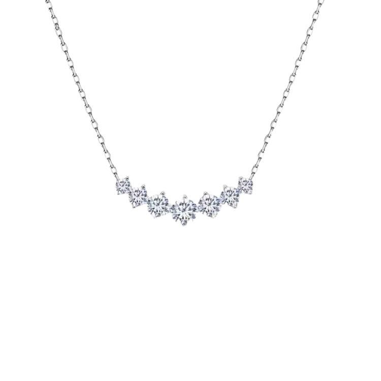 Smile necklace women s new diamond synthetic zircon electroplating pendant neck chain fashion high-end temperament collarbone chain wholesale