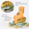 BRASSTAR Golden Resin Chinese Zodiac Tiger Statue Feng Shui Home Office Table Top Decor Figurine Gift Collection PTZY102FBA