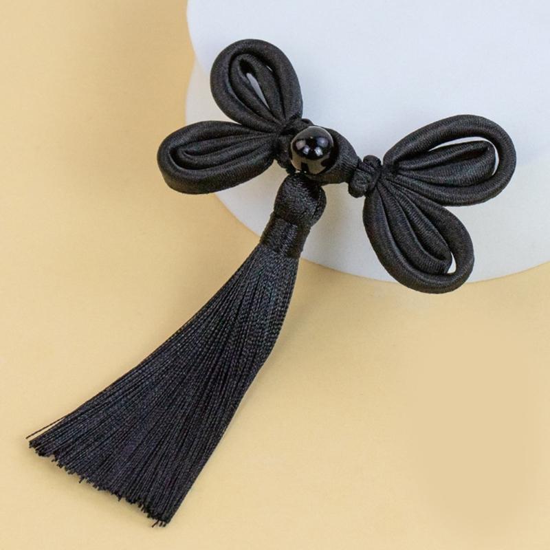 Butterfly Fringe Shape Chinese Cheongsam Knot Button Closure Ribbon Fastener Costume Tang Shirt Suit DIY Sewing Craft