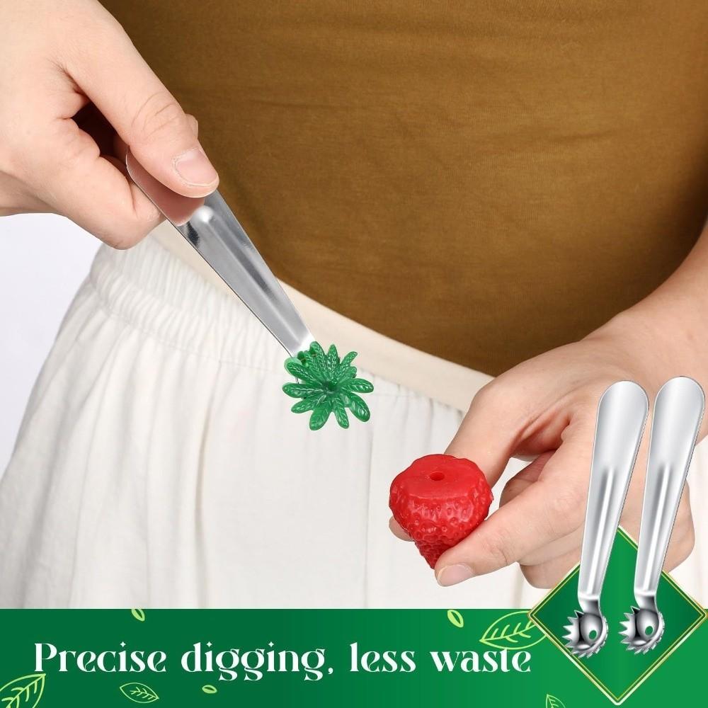 2 Stück/Set Tragbares Tomatenentkerner-Werkzeug Edelstahl Gemüseentkerner Lebensmittelzubereitung