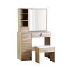 Dressing Tables Artiss Dressing Table Stool Set Slide Mirror Makeup Vanity Desk Chair Drawer Oak