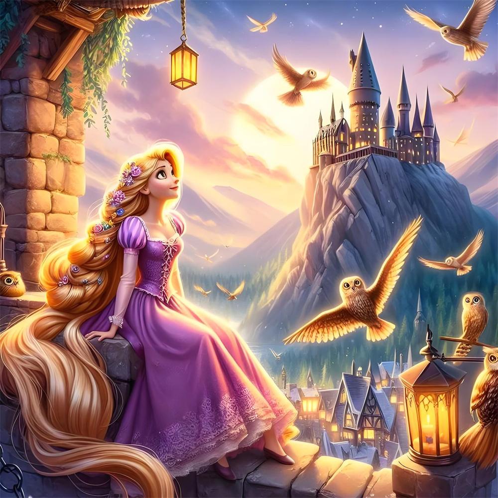 Disney 5D Diamond Painting Princesses Cross Stitch Mosaic Kit Home Decoration Wall Sticker DIY Handmade Gift