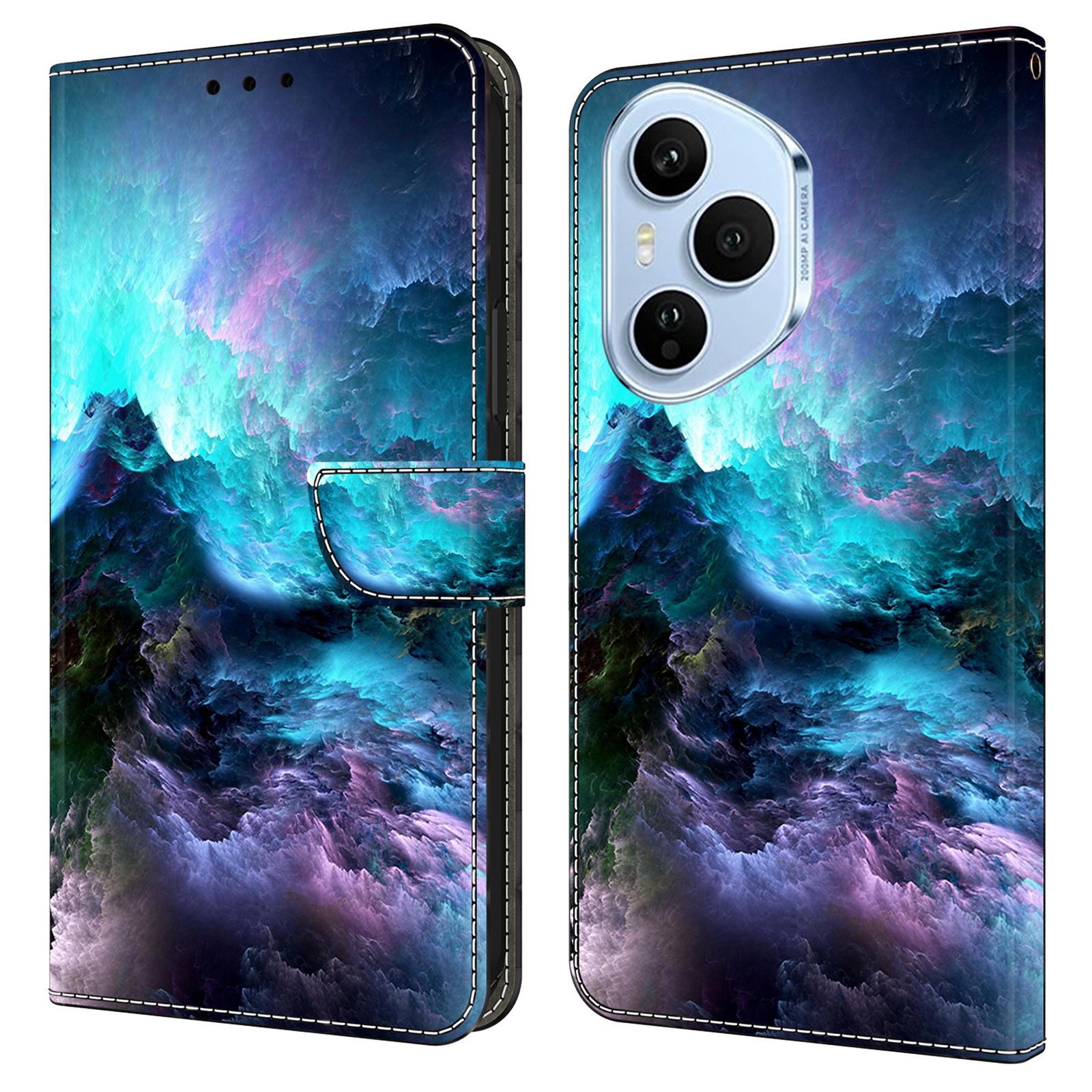 

Для Honor 400 Pro 5G (Глобальный) Кожаный чехол с принтом, кошелек-подставка, откидная крышка для телефона Colorful