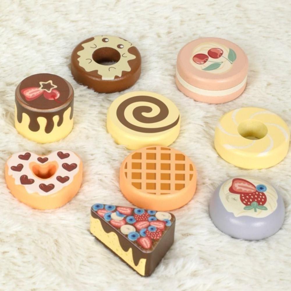 Wooden Tea Set Play Toy Simulation Pretend Play Kitchen Set  Toddlers Girls Boys