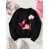 Girls Soft Crewneck SweatshirtDachshund Birthday Party Print with Balloons And Gifts with Cute Creative Print, Casual All-Match for Fall Winter