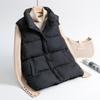 Women's Short Puffer Vest Autumn Winter   Style Warm Cotton Jacket Slimming Outerwear Fashionable