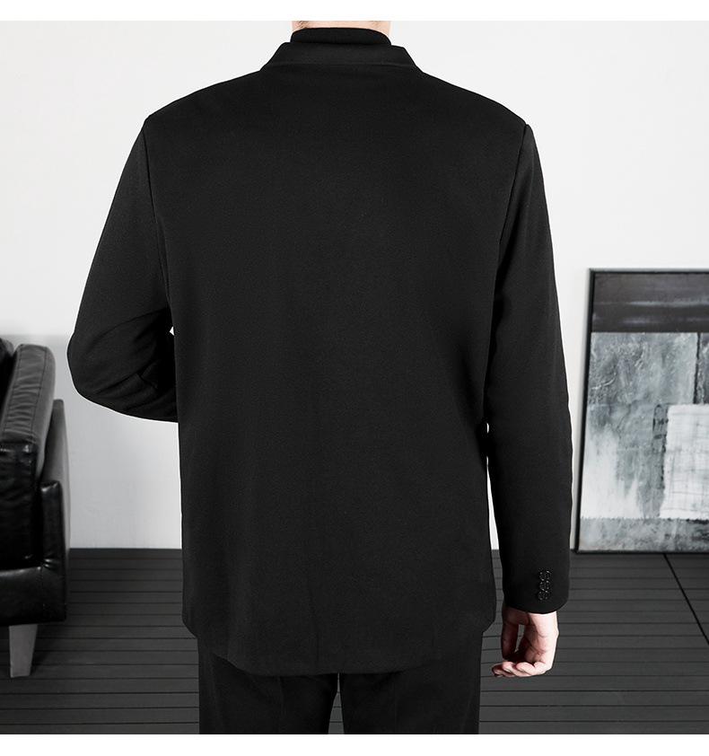 Men's Trendy Harajuku Long Sleeve Notch Lapel Casual Suit Coat for Autumn/Winter