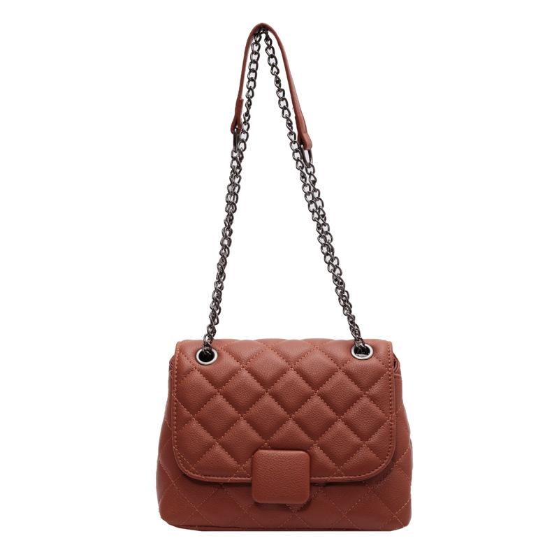 Bag women's rhombus chain bag autumn and winter new high-end small bag designer shoulder messenger bag