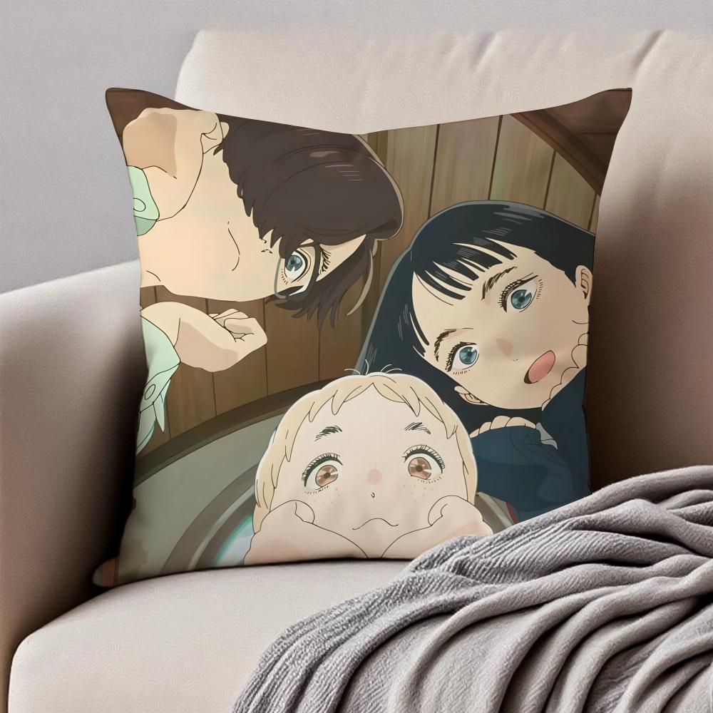 Emotional Japanese Anime TThe Colors Within Cushion Cover Pillowcase Antidustmite Invisible Zipper Short Plush Sofa Cushion