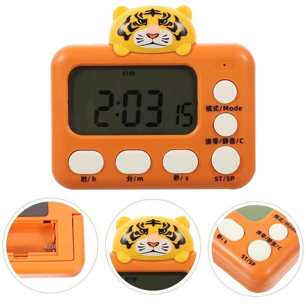 Foldable Stand Digital Timer Tiger Countdown Clock New Cartoon Animal Timer For Students