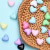 50Pcs Jewelry Findings Acrylic Bracelet Necklace Accessories DIY For Jewelry Making Charms Heart Beads Loose Beads