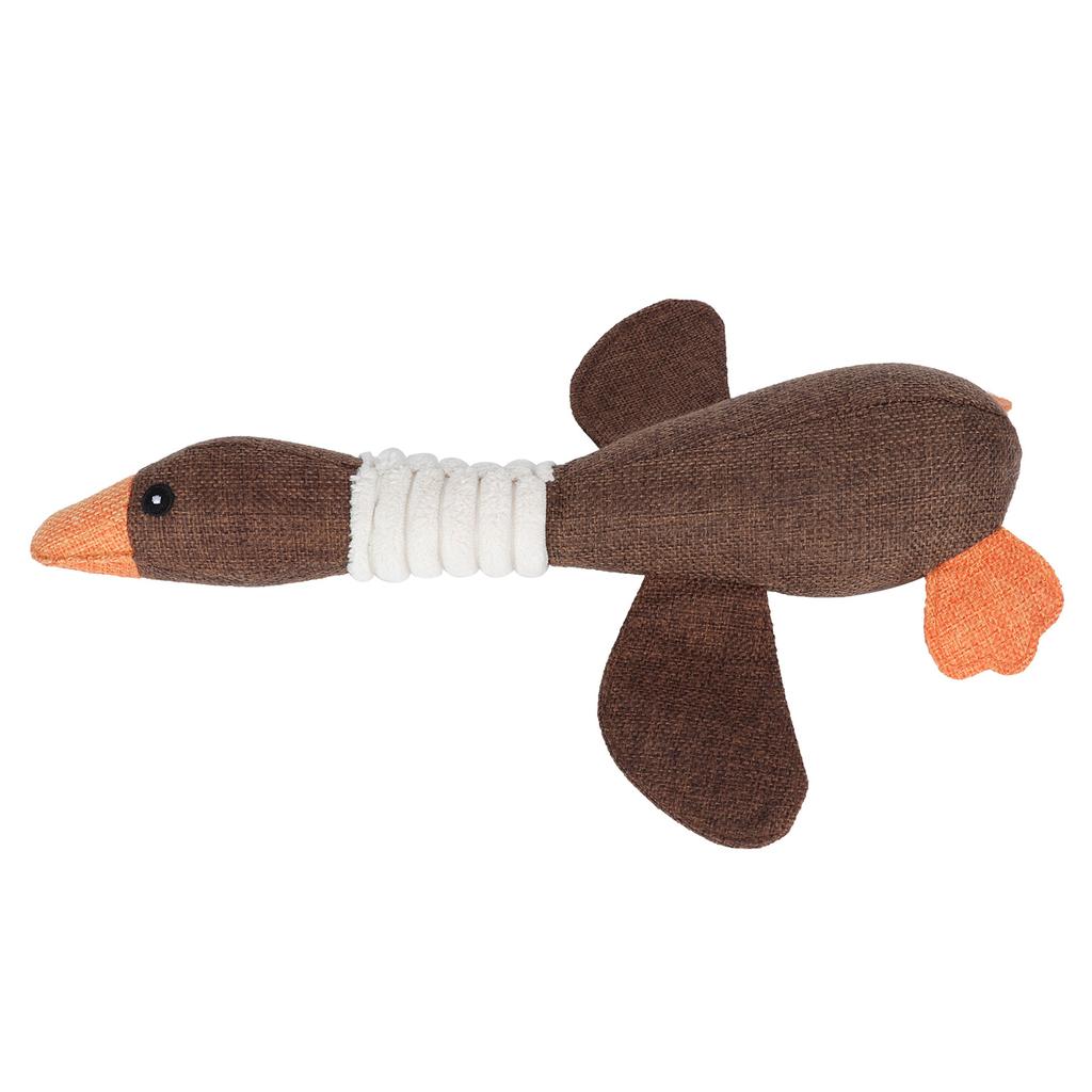 Funny Dog Squeaky Goose Durable Chew Toys Dog Cat Play Interactive Toys Pets SuppliesCoffee Color