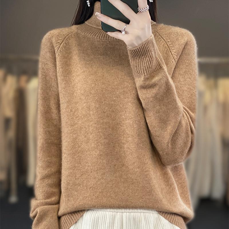 GMXIA Jumper Women's Autumn and Winter Soft Sticky Shoulder Sleeve Loose Short Section Bottoming Knitwear