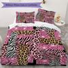 Y2K Leopard Print Pattern Bedding Uilt Set Uilt Cover Pillowcase Home Decoration Birthday Gift (1 * Duvet Cover + 2 * Pillowcase  Without Core)13