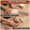 10 Pcs Wooden Clay Texture Roller Set for Pottery and Ceramics, Modeling Texture Rolling Pin Stencil Board Stamps