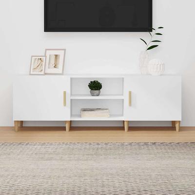 Vidaxl TV Cabinet, White, 150X30X50 Cm, Wood-Based Material