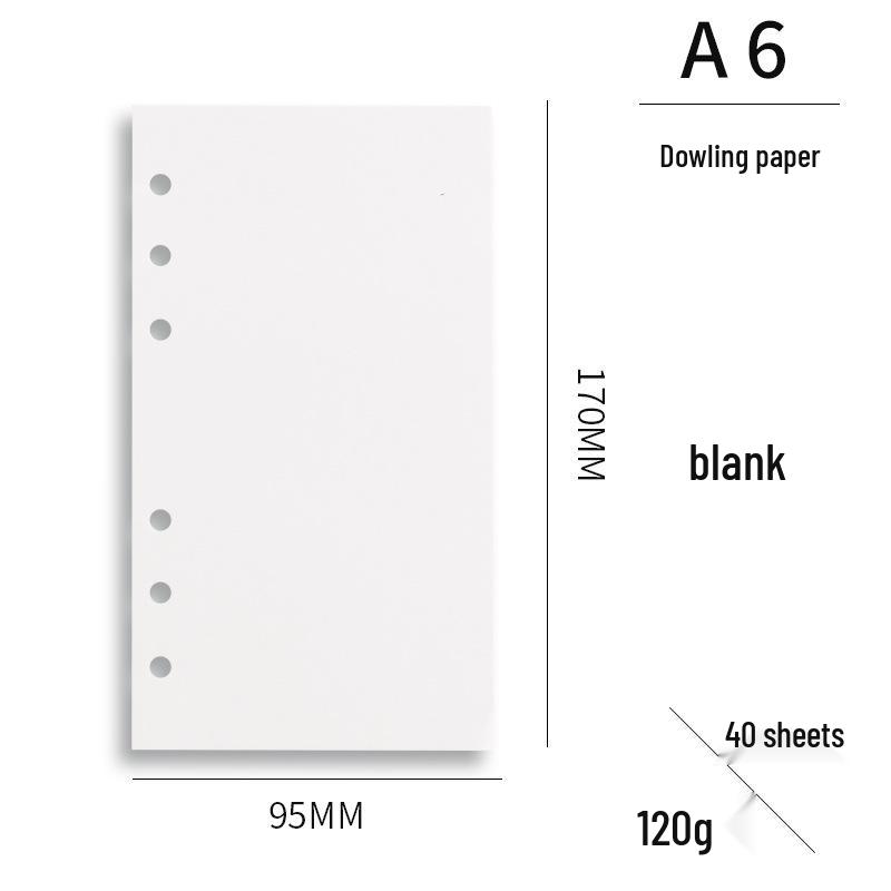 A6 Loose-Leaf Multi-Functional Planner: Daily/Weekly Plan & Accounting Inserts - Removable Inner Pages Replacement