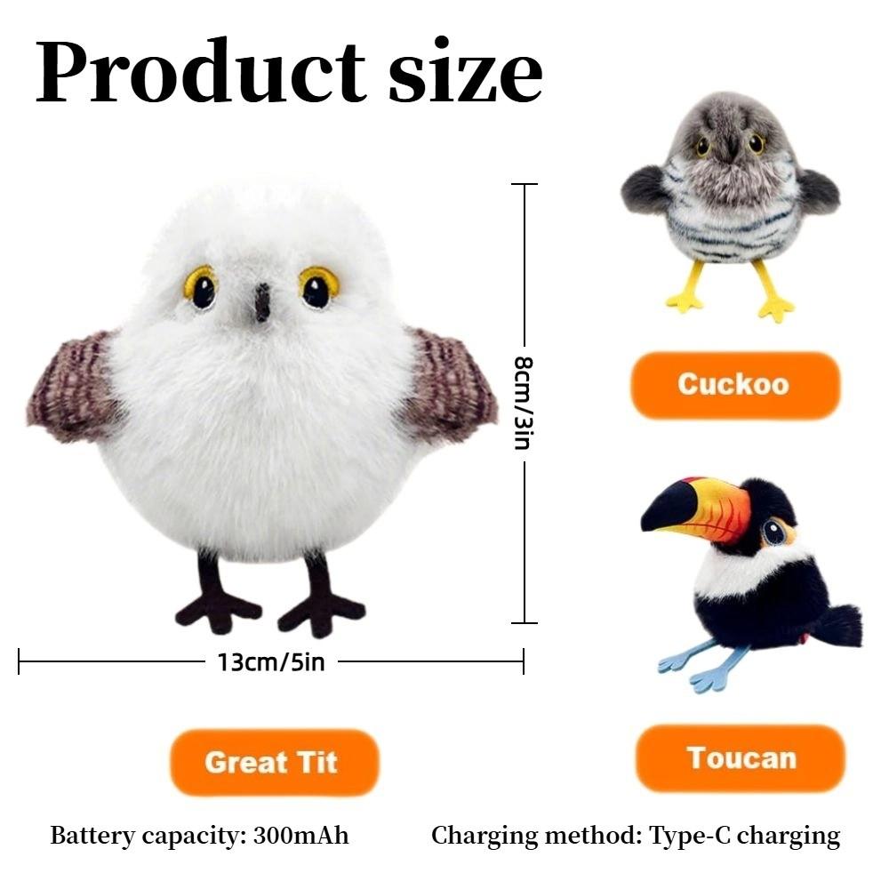 Induction Activation Interactive Chirping Bird Cat Toy  Cat Self-entertainment